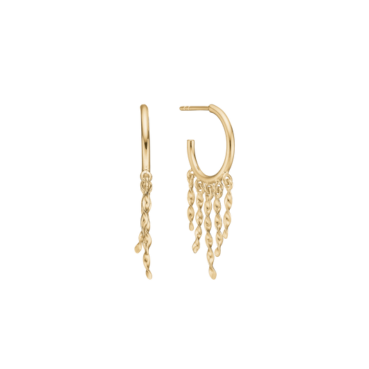 Øreringe Wind Chime Forgyldt Sterling Sølv