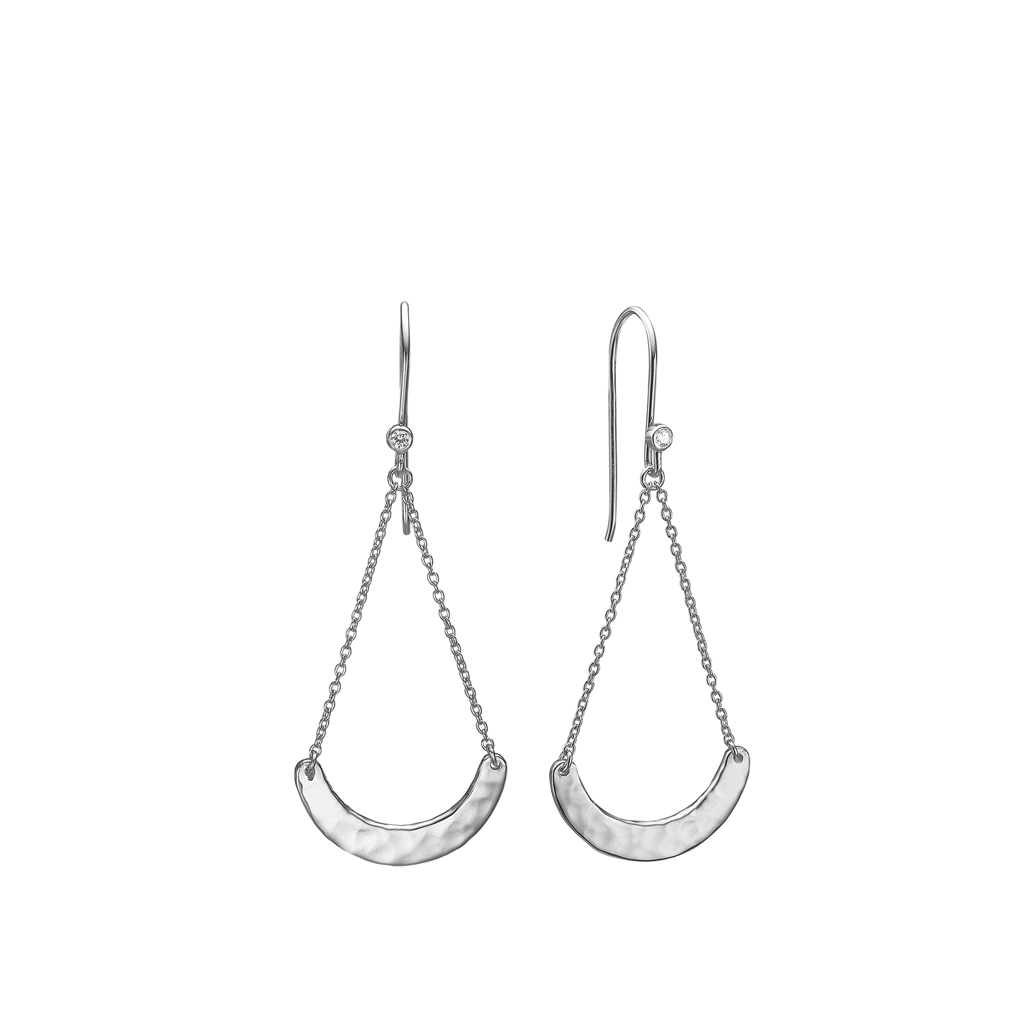 Ørehænger Halvcirkel Cubic Zirkonia Sterling Sølv