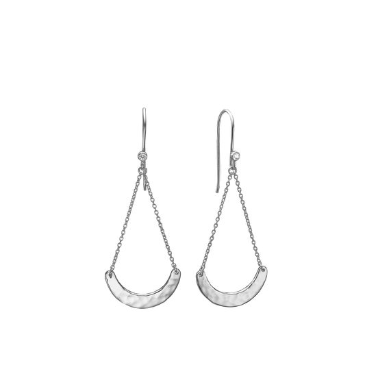 Ørehænger Halvcirkel Cubic Zirkonia Sterling Sølv