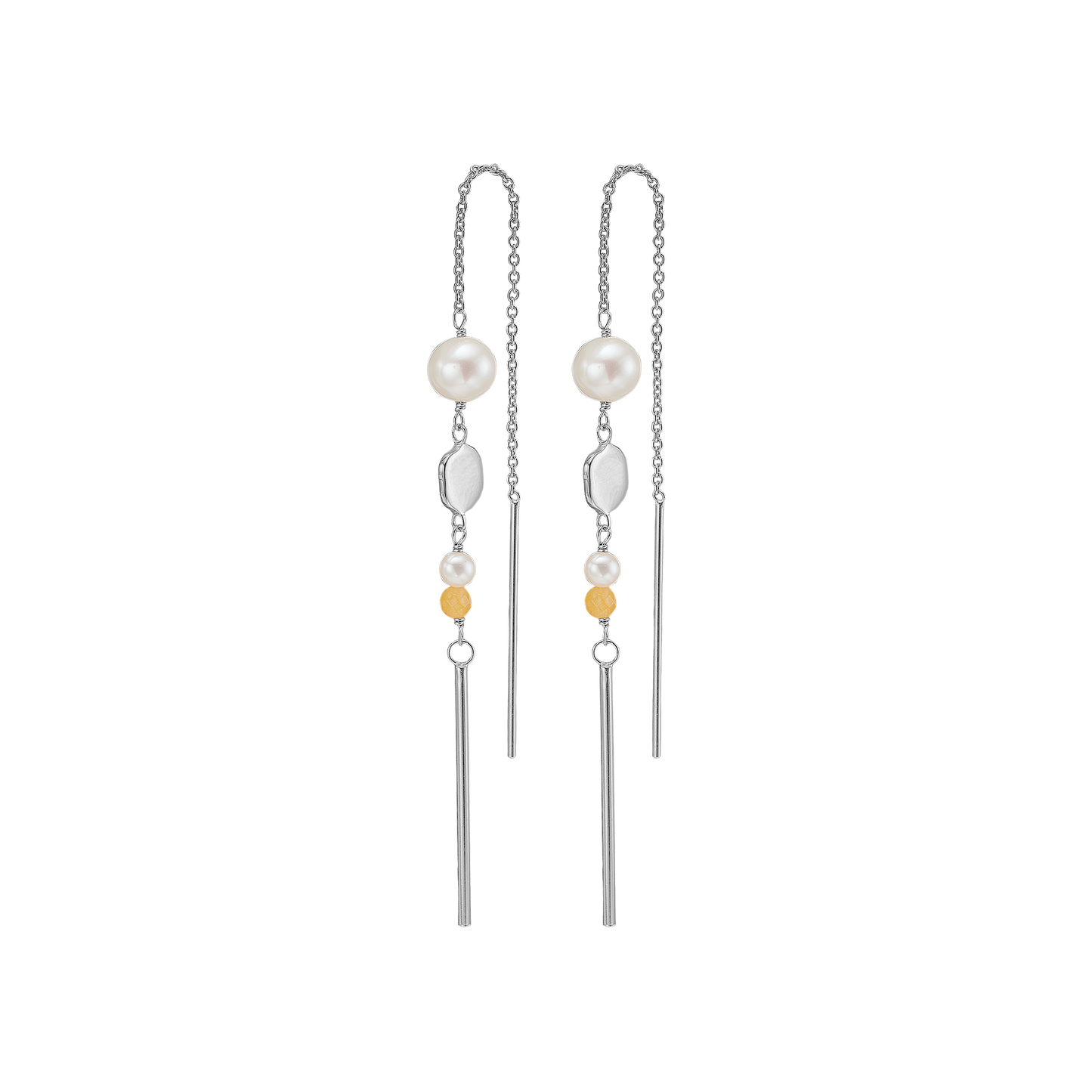Øreringe Color Your Life Pearl/Peach Sterling Sølv