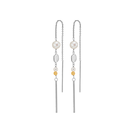 Øreringe Color Your Life Pearl/Peach Sterling Sølv