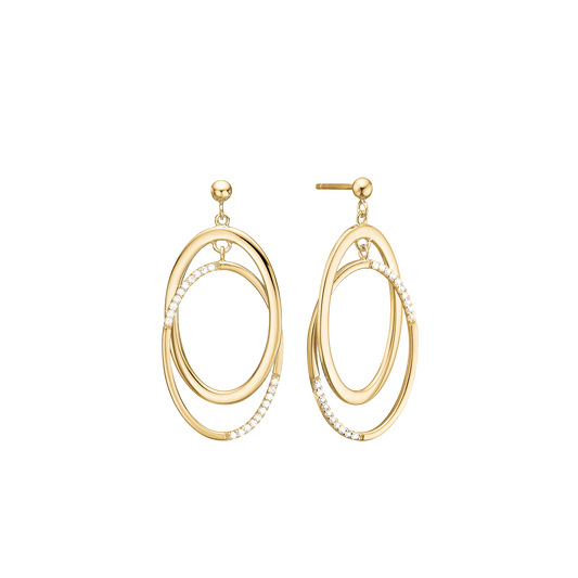 Øreringe Solskin Cubic Zirkonia Forgyldt Sterling Sølv