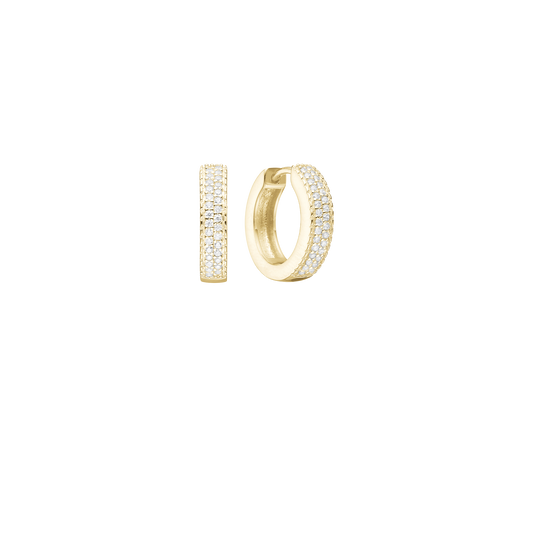 Creoler Cubic Zirkonia Forgyldt Sterling Sølv