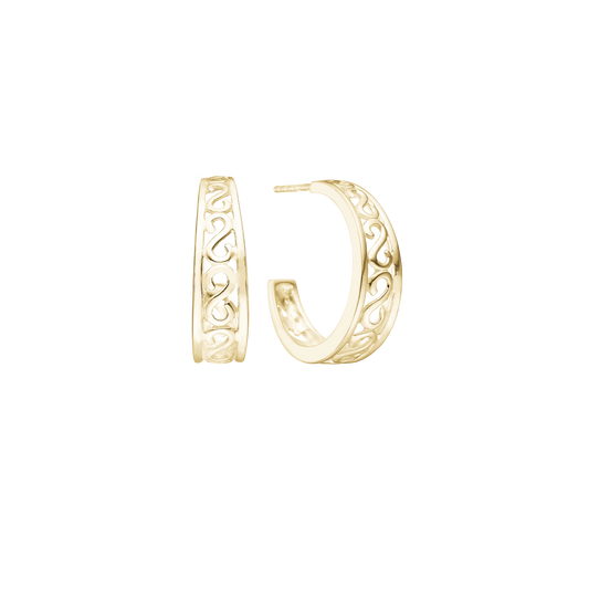 Creoler Oriental Forgyldt Sterling Sølv