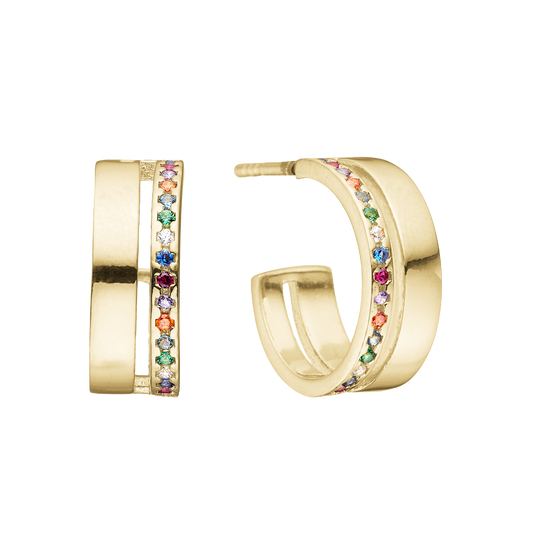 Creoler Halvcreol Forgyldt Sterling Sølv Ø 16 mm