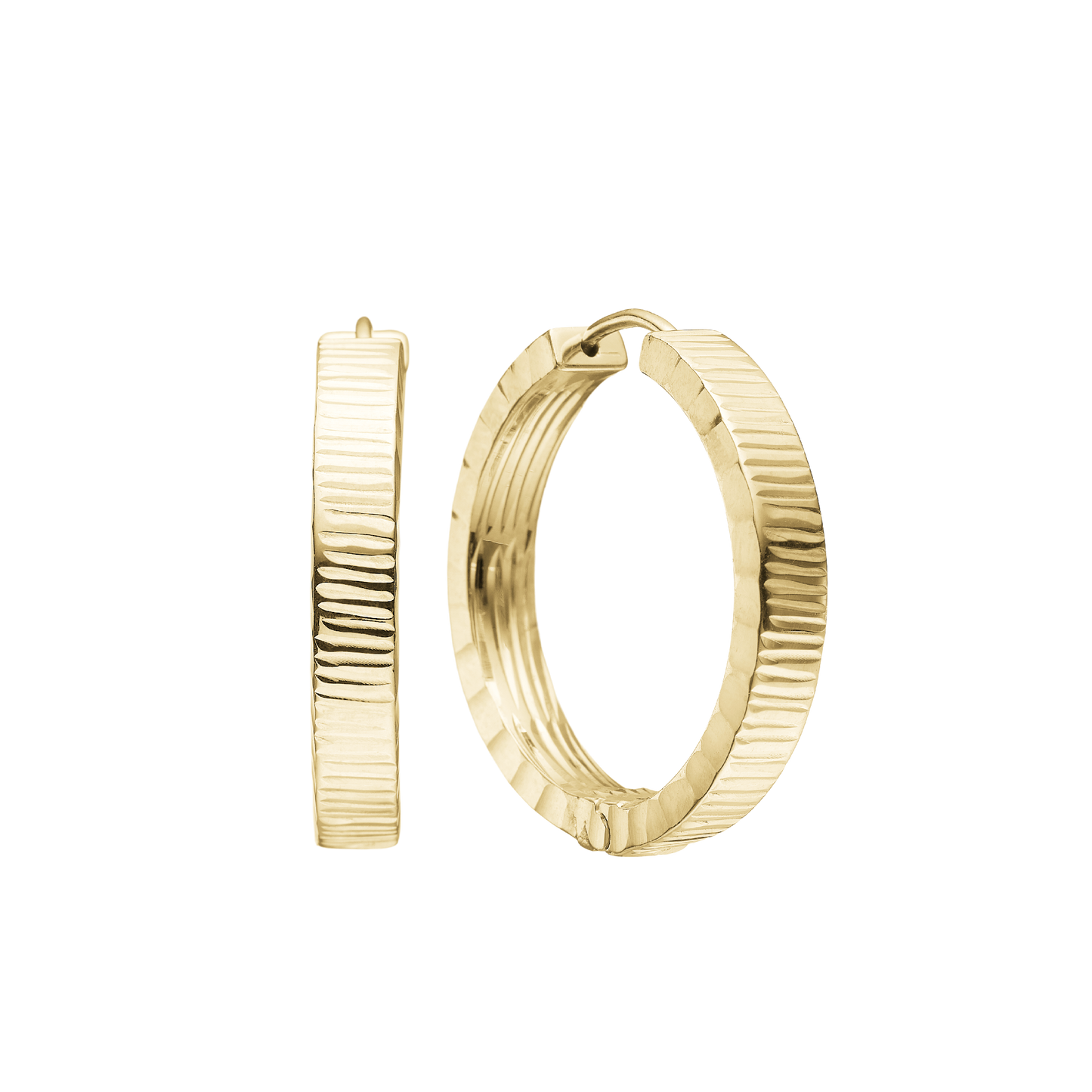 Creoler Facet Forgyldt Sterling Sølv Ø 25 mm