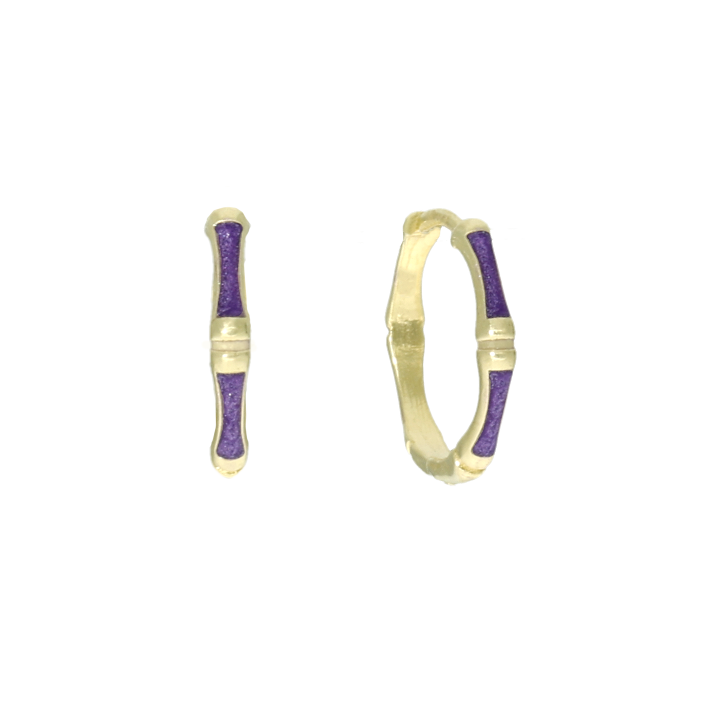 Creoler Lilla Bambus Forgyldt Sterling Sølv