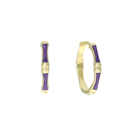 Creoler Lilla Bambus Forgyldt Sterling Sølv