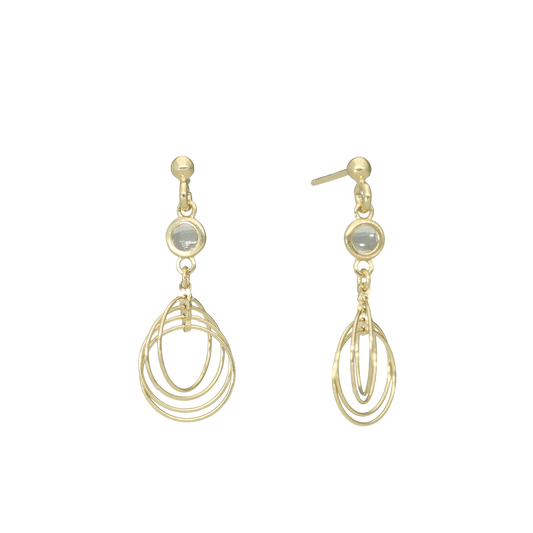 Ørehænger Tornado Cubic Zirkonia Forgyldt Sterling Sølv