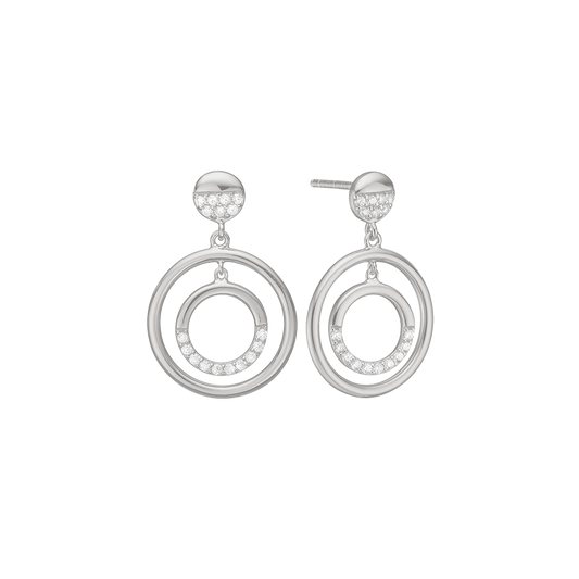 Ørehænger Cirkler Cubic Zirkonia Sterling Sølv