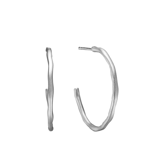 Creoler Hoop Satin Sterling Sølv Ø 30 mm