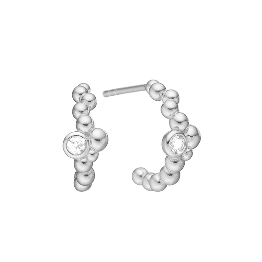 Øreringe Tankebobler med 2 Cubic Zirkonia Sterling Sølv