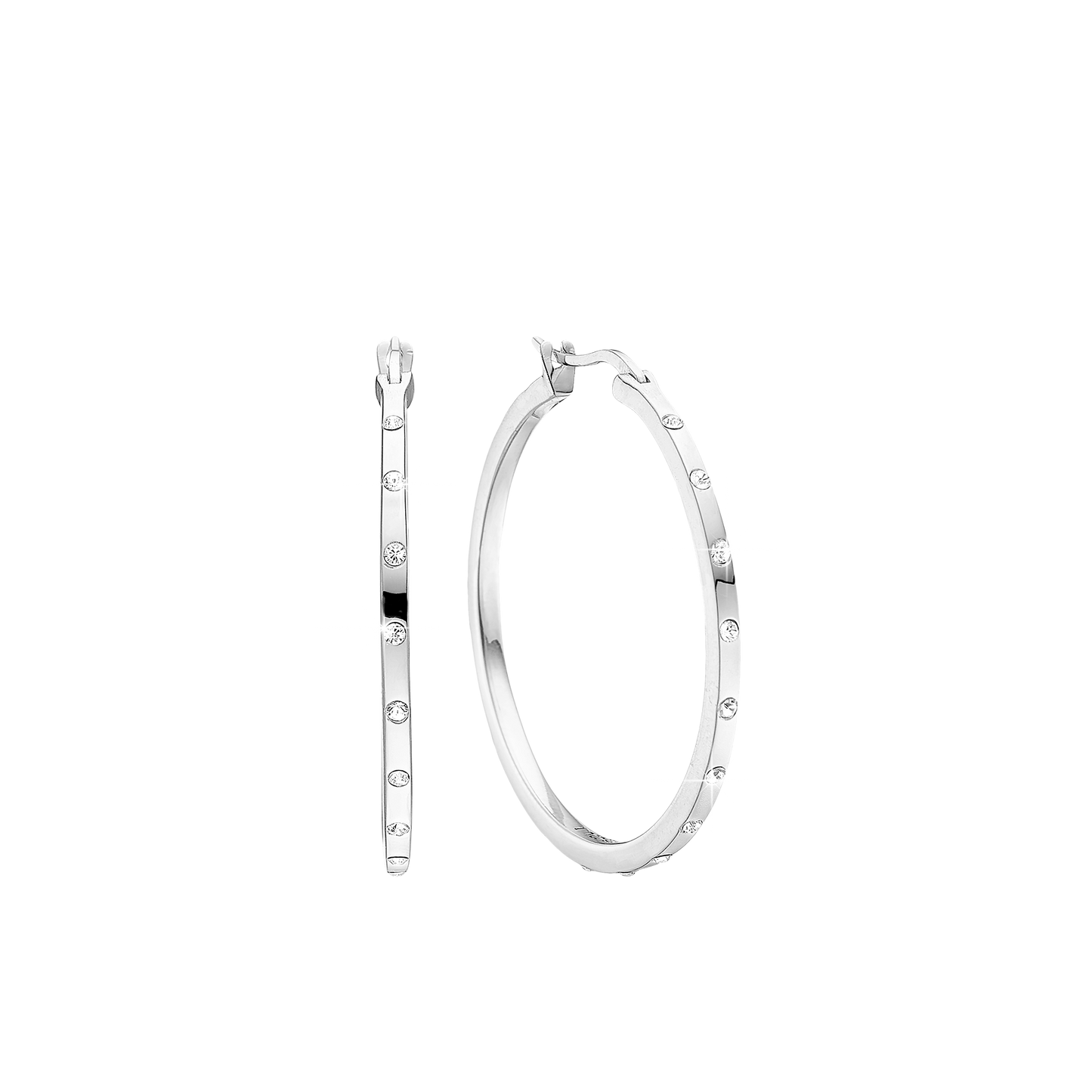 Creoler Cubic Zirkonia Sterling Sølv Ø 34 mm