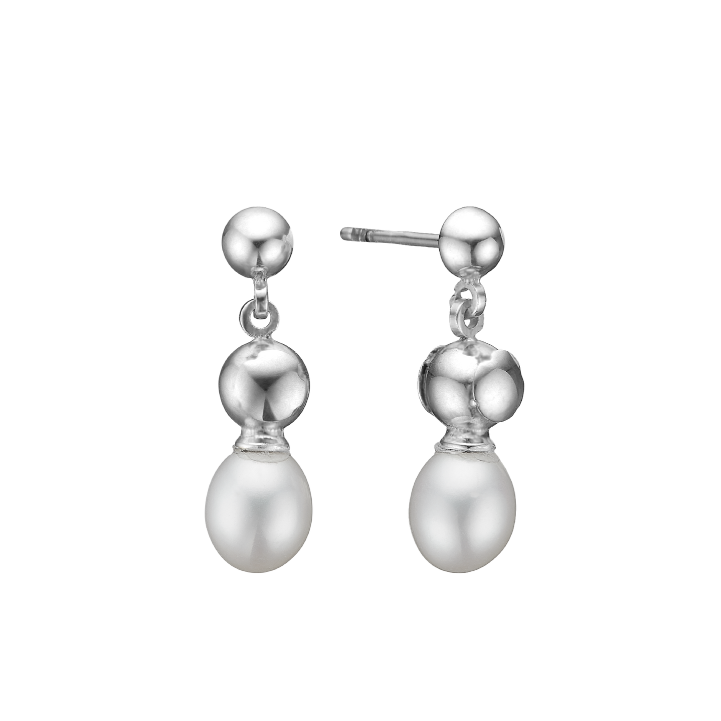 Ørehænger Ferskvandsperle Sterling Silver