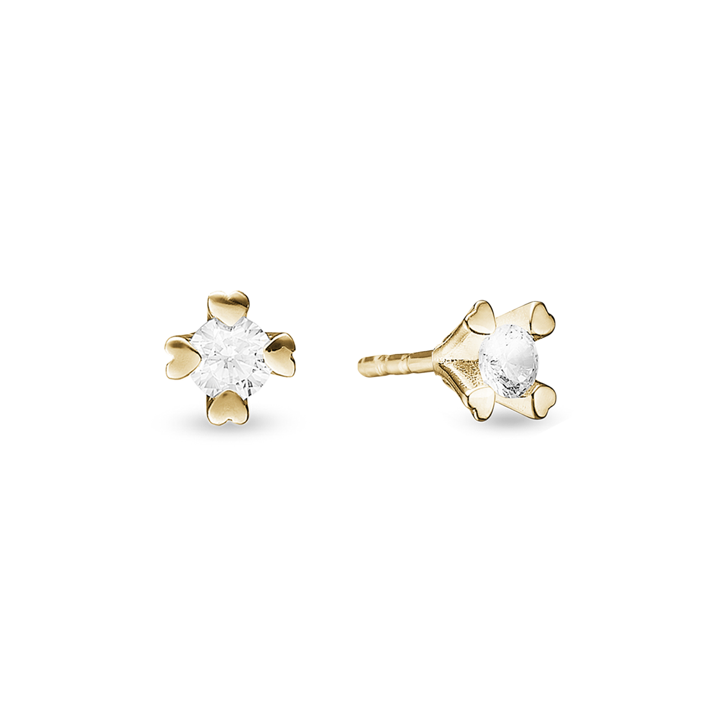 Mary Ørestikker 14 Karat Guld Med 2x0,25ct W/VS Labgrown Diamant