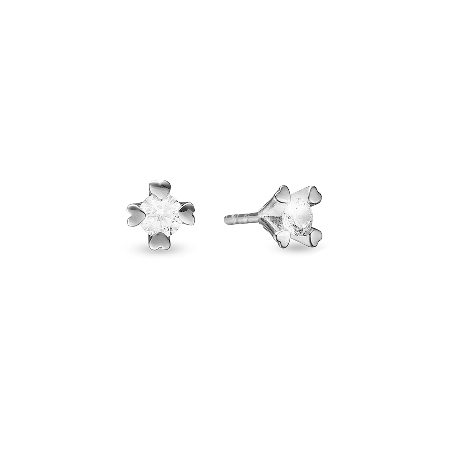 Mary Ørestikker 14 Karat Hvidguld Med 2x0,40ct W/VS Labgrown Diamant