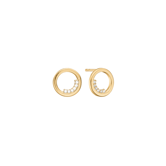 Ørestikker 14 Karat Guld Med 12 Cubic Zirkonia