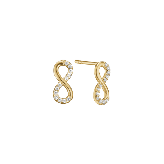 Ørestikker Evighed med Cubic Zirkonia 8 Karat Guld