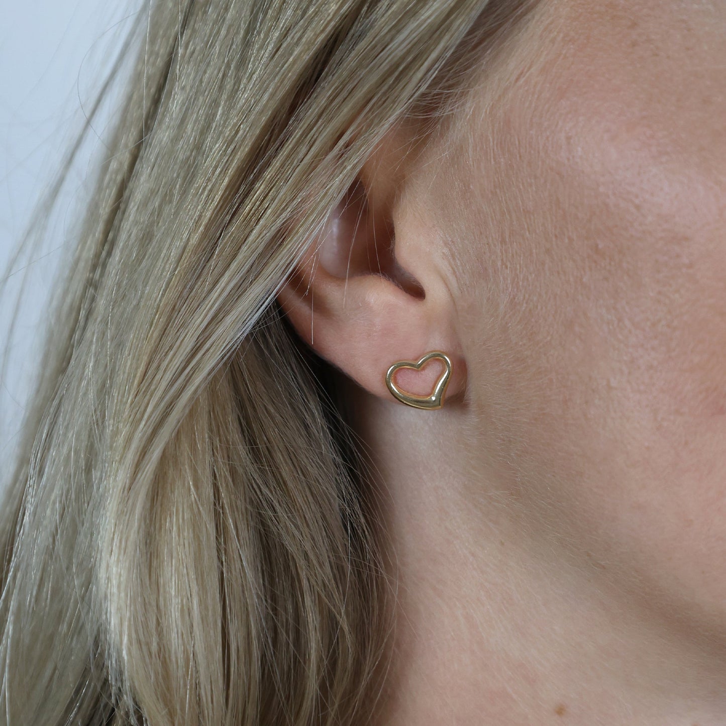 Ørestikker Hjerter 8 Karat Guld