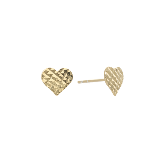 Ørestikker Sparkling Hearts 8 Karat Guld
