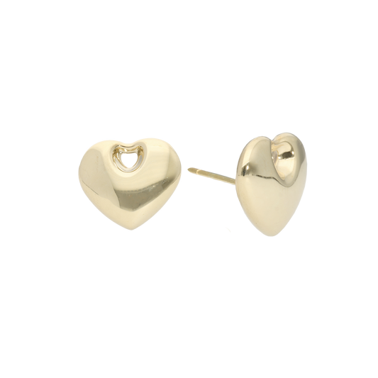 Ørestikker Soft Heart 8 Karat Guld