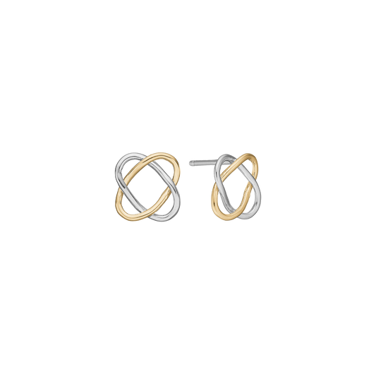 Ørestikker Twist 8 Karat Guld / Sterling Sølv