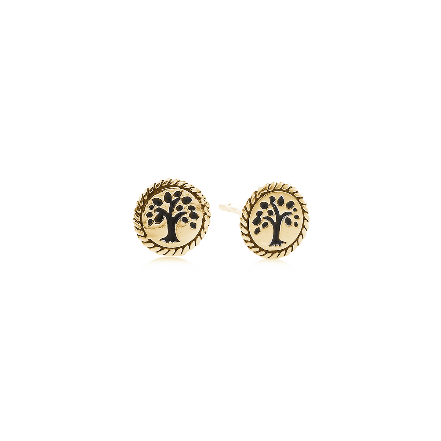 Ørestikker til Børn Livets Træ Forgyldt Sterling Sølv