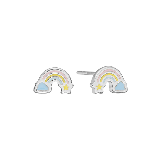 Ørestikker til Børn Glad Regnbue Sterling Sølv