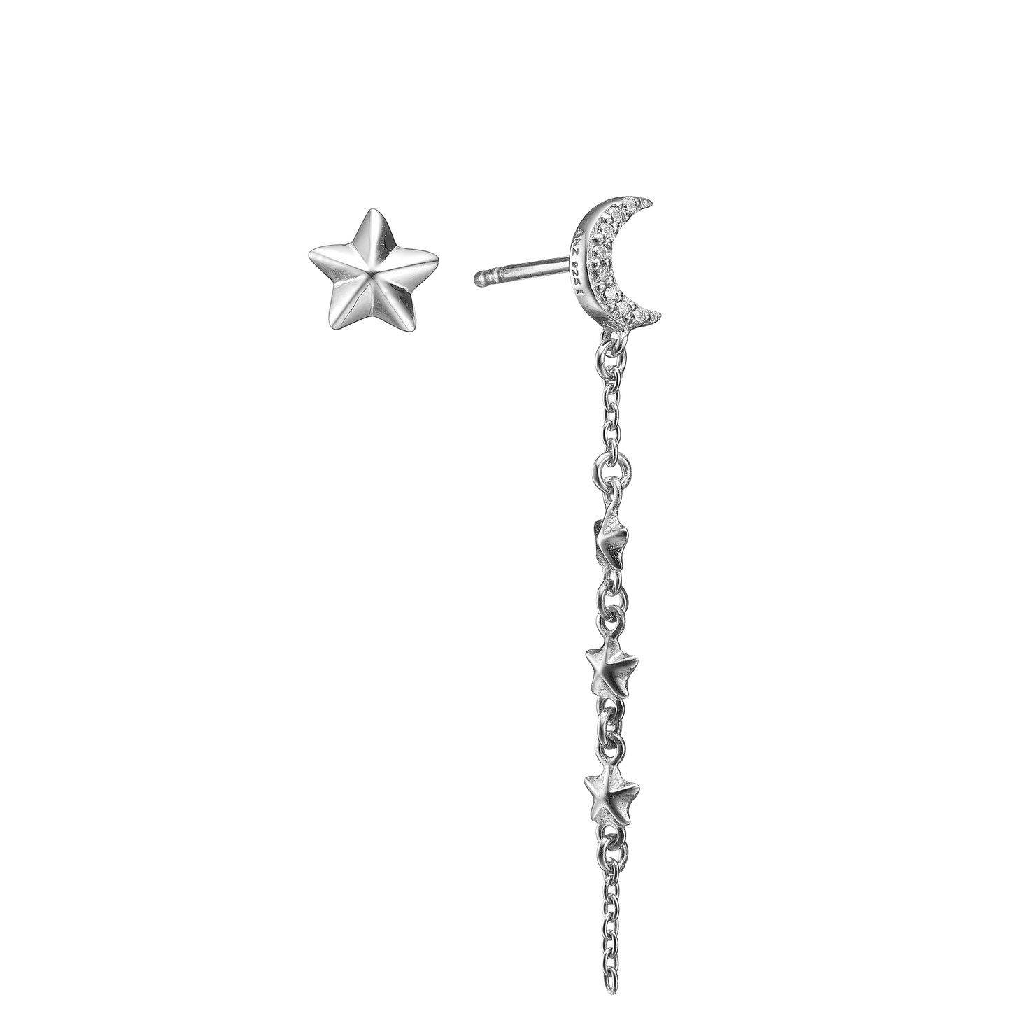 Ørestikker Moon O& Stardrop Sterling Sølv