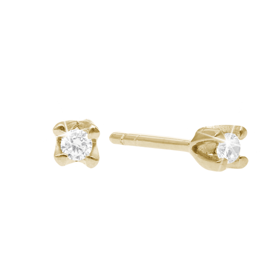 Elya Ørestikker 8 Karat Guld Med 2x0,05ct W/VS Labgrown Diamant