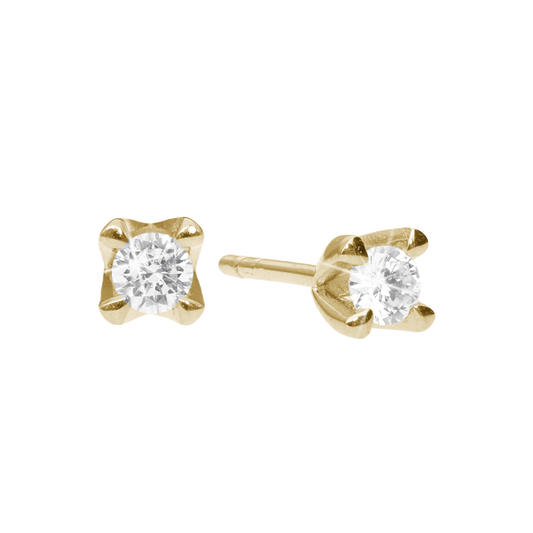 Ørestikker Kampagne LG Diamant 2 x 0,1 Ct. 8 Karat Guld