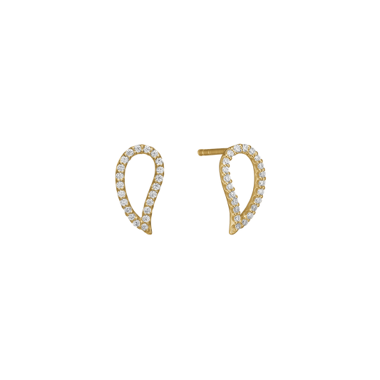 Ørestikker Cubic Zirkonia Forgyldt Sterling Sølv