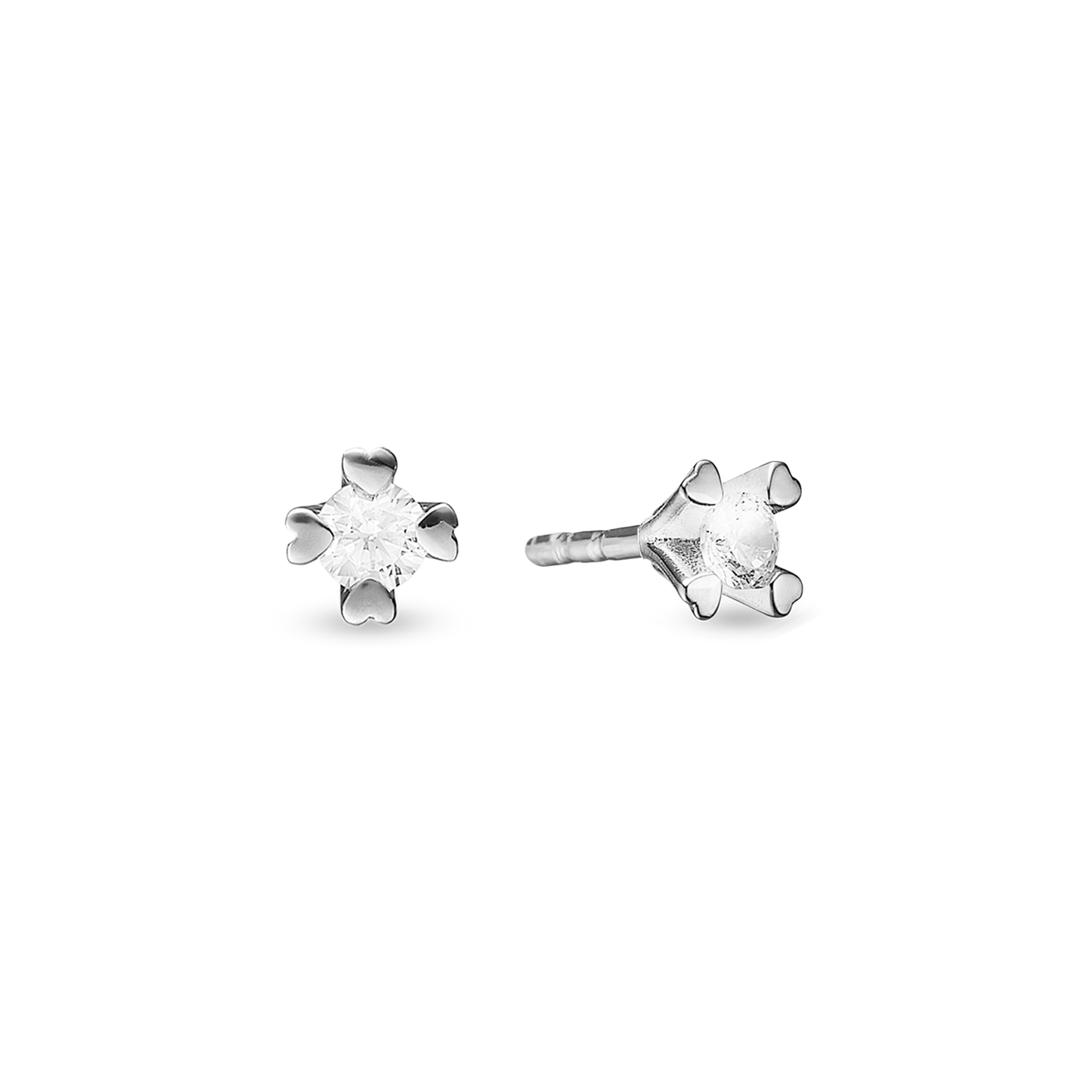 Mary Ørestikker  Guld Med 2x0,10ct W/VS Labgrown Diamant