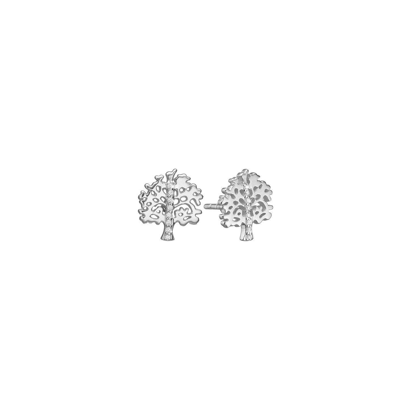 Ørestikker Livets Træ Cubic Zirkonia Sterling Sølv