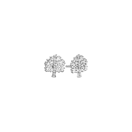 Ørestikker Livets Træ Cubic Zirkonia Sterling Sølv