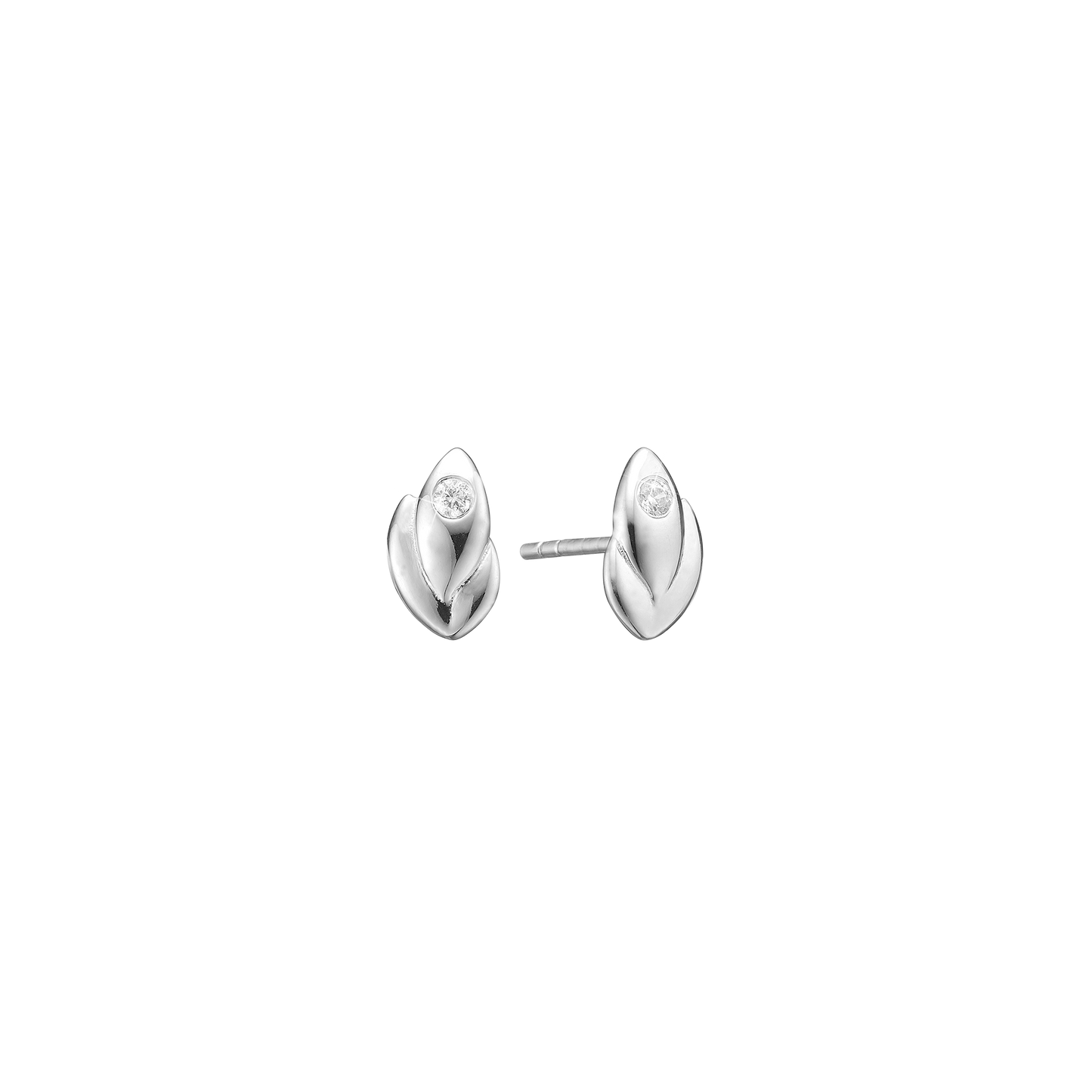 Ørestikker med 2 Cubic Zirkonia Sterling Sølv