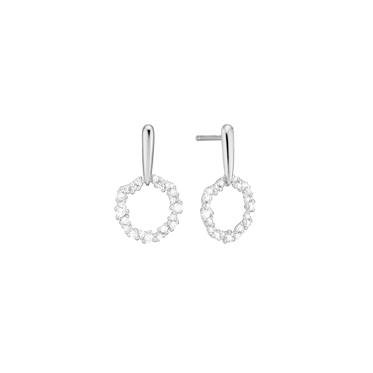 Ørestikker Evig Kærlighed med 4 Cubic Zirkonia Sterling Sølv