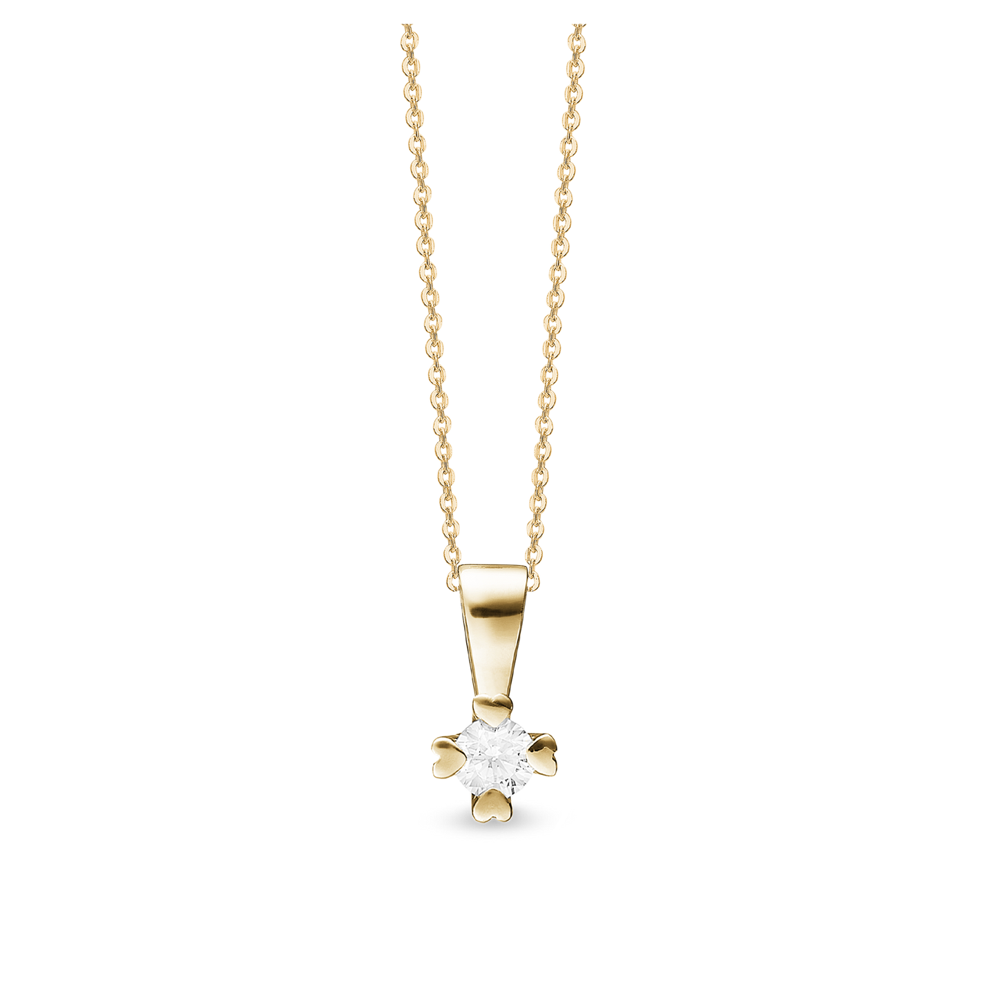 Mary Vedhæng 8 Karat Guld Med 0,20ct W/VS Labgrown Diamant