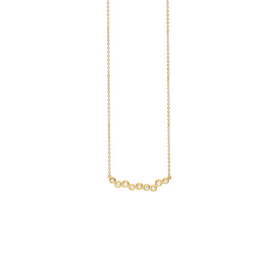 Vedhæng 14 Karat Guld Med Cubic Zirkonia og Halskæde 14 karat