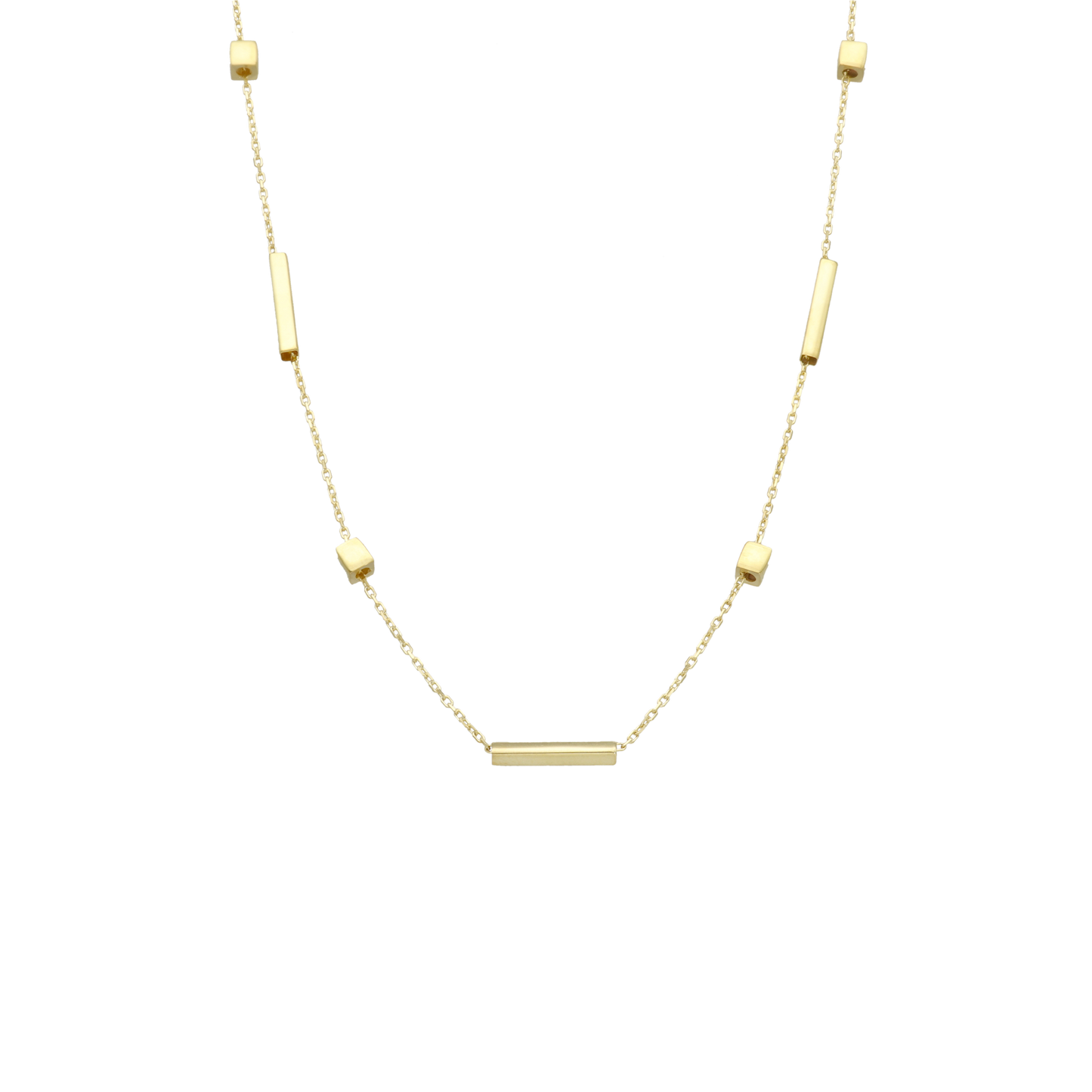Halskæde Squares 8 Karat Guld 45 cm