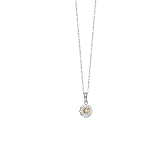 Halskæde til Børn Forgyldt Marguerit Sterling Sølv 38 cm