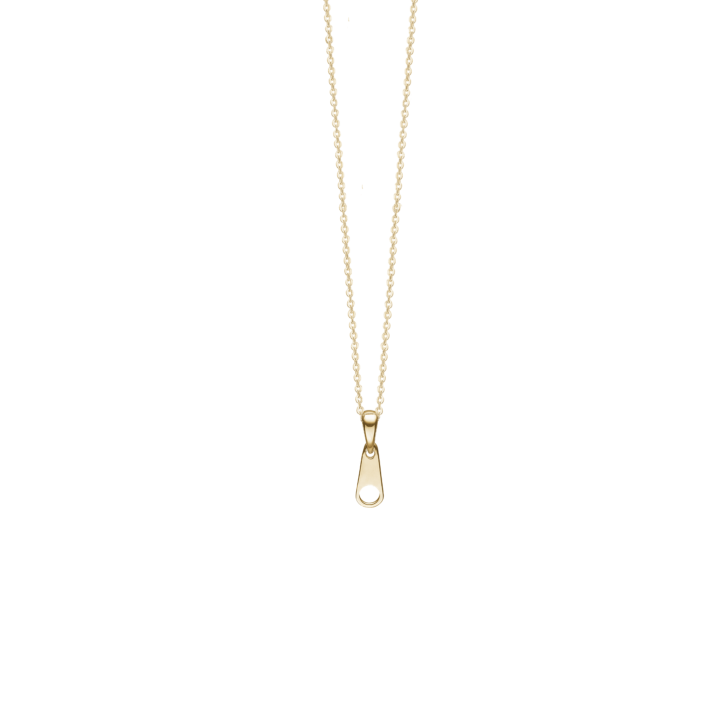 Halskæde til Børn Lynlås Forgyldt Sterling Sølv 38 cm