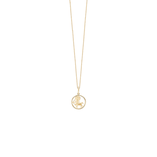 Halskæde til Børn Stjernetegn Skytten Forgyldt Sterling Sølv 38 cm