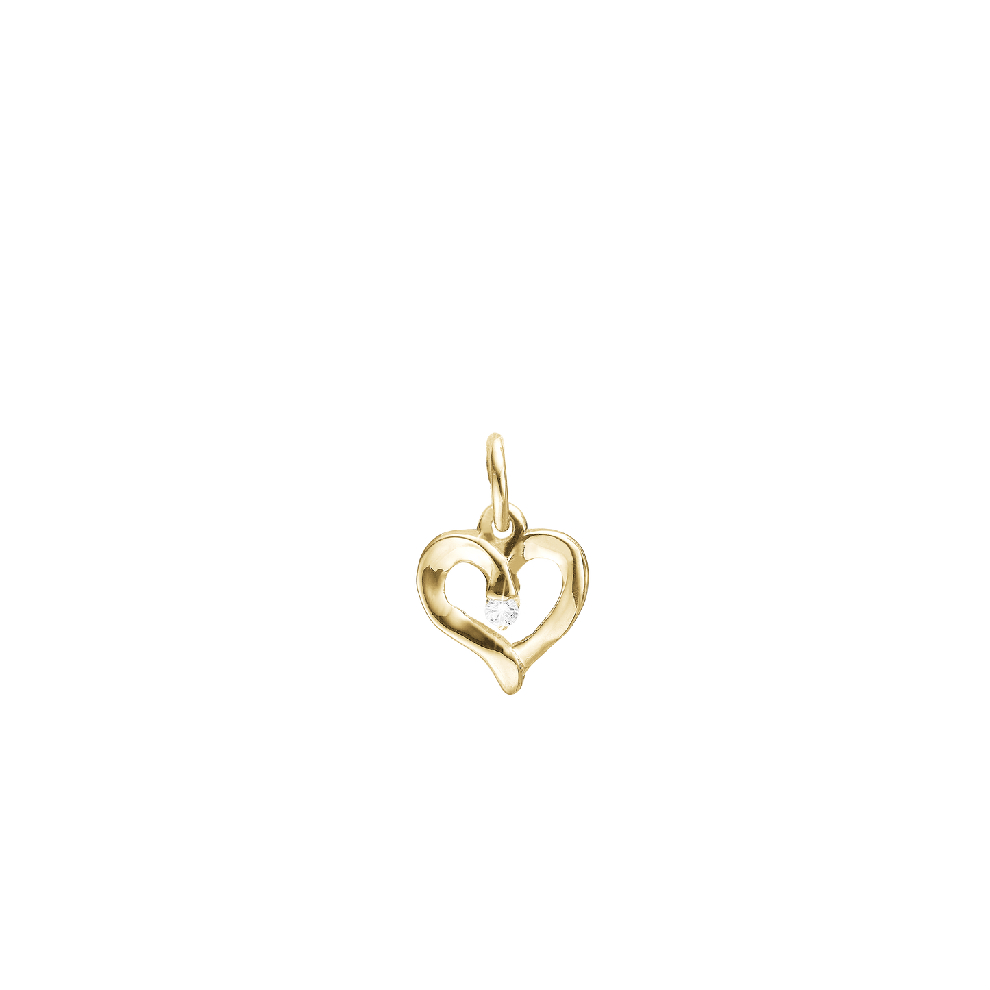 Halskæde med Vedhæng Hjerte LG Diamant 8 Karat Guld