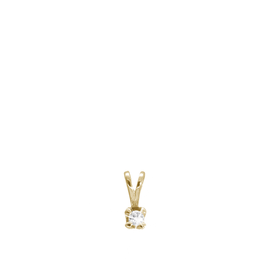 Elya Vedhæng 8 Karat Guld Med 0,05ct W/VS Labgrown Diamant