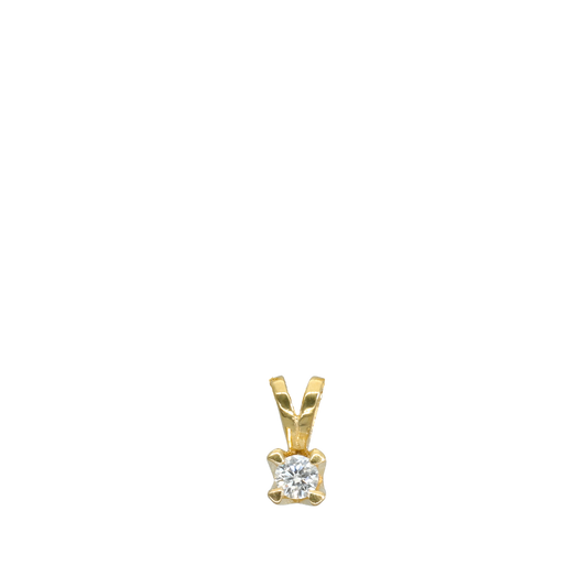Elya Vedhæng 8 Karat Guld Med 0,10ct W/VS Labgrown Diamant