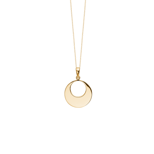 Halskæde med Vedhæng Sun Forgyldt Sterling Sølv 45 cm