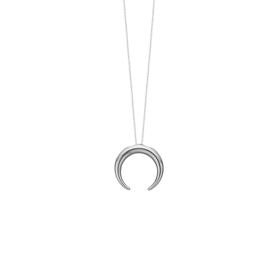 Halskæde med Vedhæng Horn Sterling Sølv 45 cm