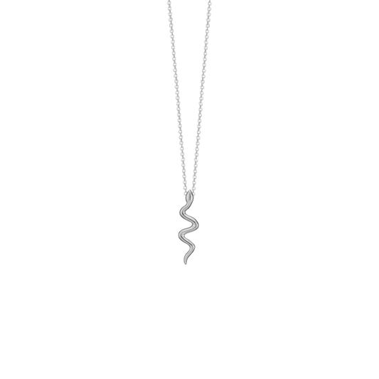 Halskæde med Vedhæng Snake Sterling Sølv 45 cm