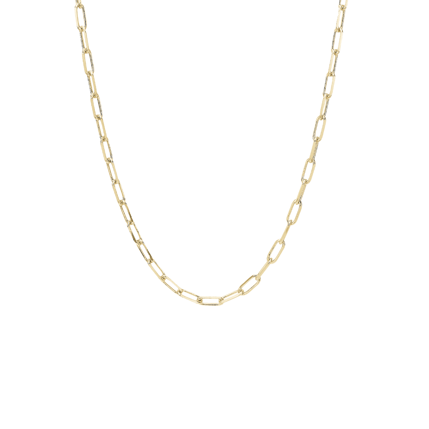 Halskæde 10 mm Led Forgyldt Sterling Sølv 45 cm